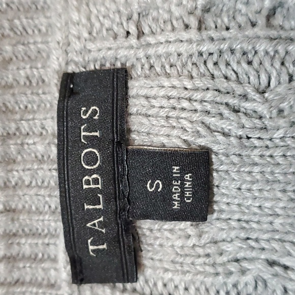 Talbots,  gray peplum sweater - Picture 6 of 7